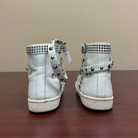 Saint Laurent Studded Leather High Top Sneakers - Picture 5 of 5